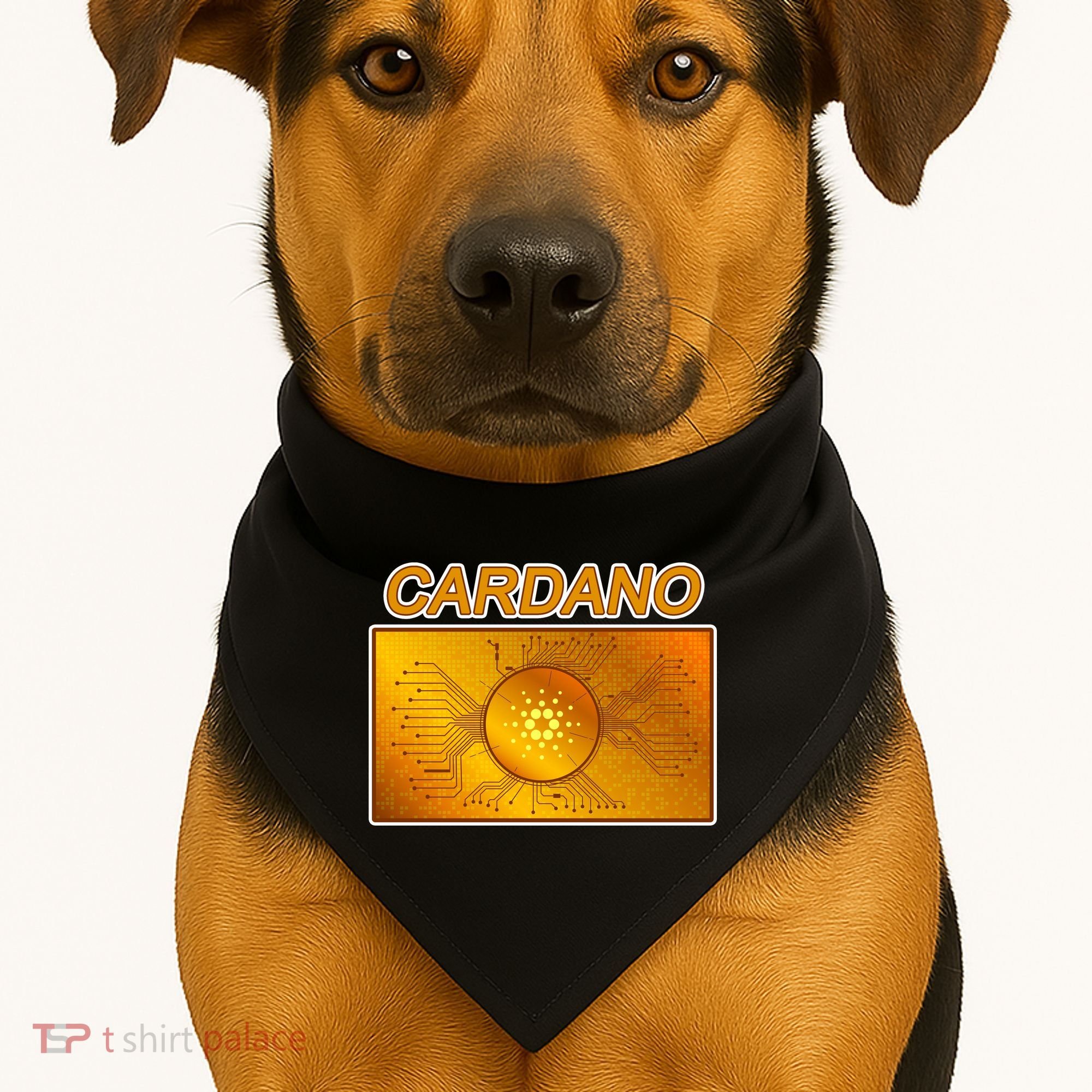 Cardano ADA Cryptocurrency Gold USA-Made Doggie Bandana