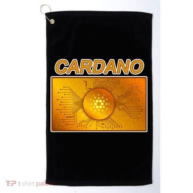 Cardano ADA Cryptocurrency Gold Golf Towel
