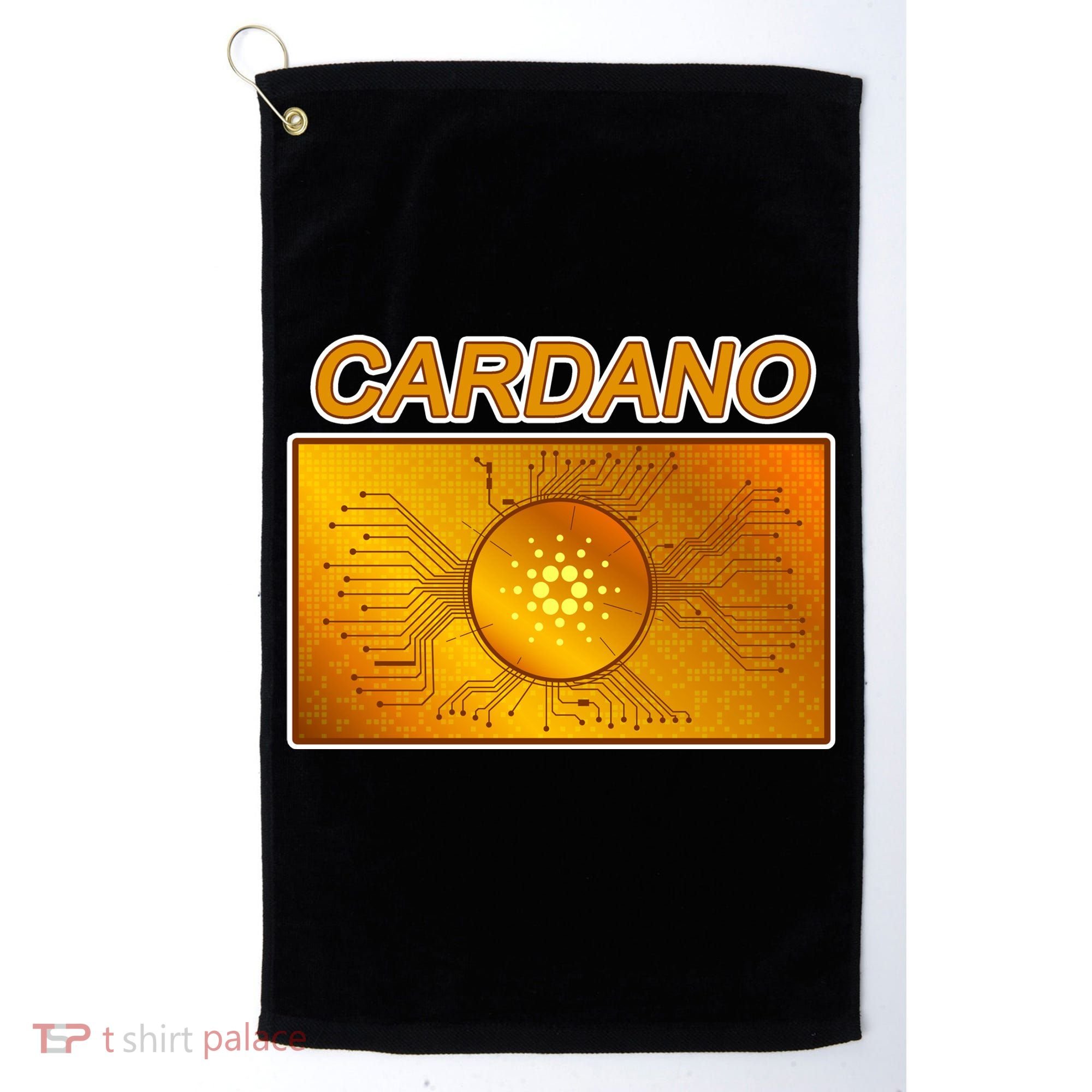 Cardano ADA Cryptocurrency Gold Golf Towel