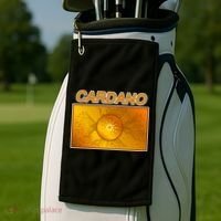 Cardano ADA Cryptocurrency Gold Golf Towel thumb 2