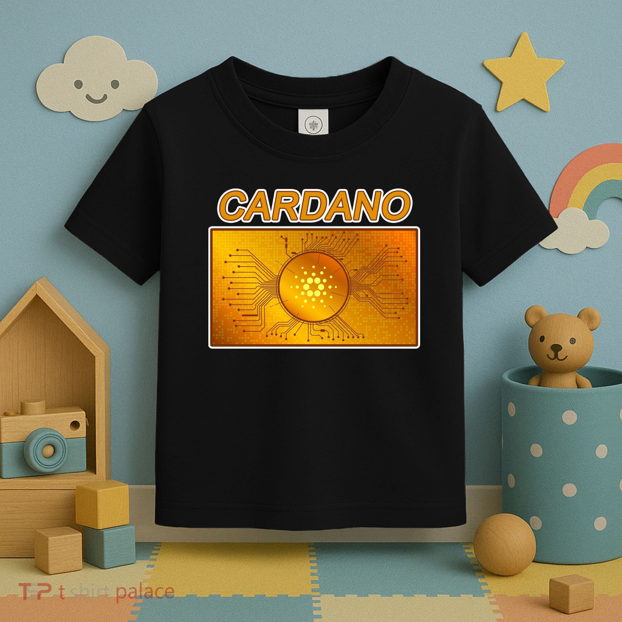 Cardano ADA Cryptocurrency Gold Toddler T-Shirt