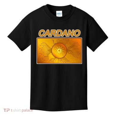 Cardano ADA Cryptocurrency Gold Kids T-Shirt