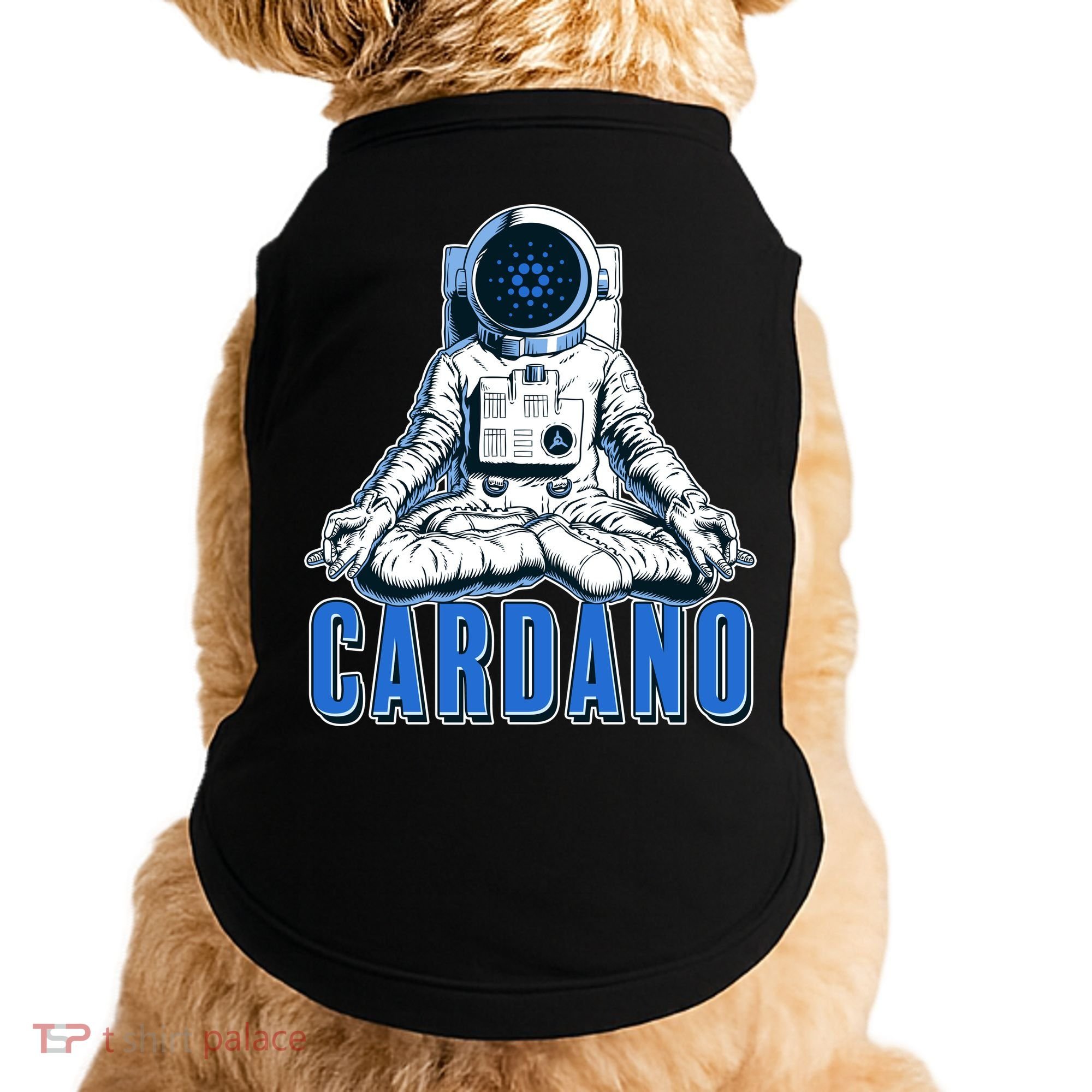 Cardano Mediating Yoga Astronaut Crypto Currency Doggie Tank