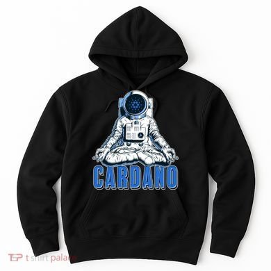 Cardano Mediating Yoga Astronaut Crypto Currency Hoodie