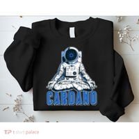 Cardano Mediating Yoga Astronaut Crypto Currency Sweatshirt thumb 2