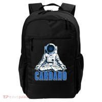 Cardano Mediating Yoga Astronaut Crypto Currency Backpack thumb 0