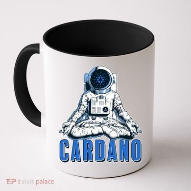 Cardano Mediating Yoga Astronaut Crypto Currency Coffee Mug