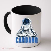 Cardano Mediating Yoga Astronaut Crypto Currency Coffee Mug thumb 0