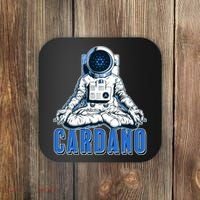 Cardano Mediating Yoga Astronaut Crypto Currency Coaster thumb 0