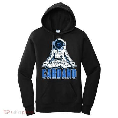 Cardano Mediating Yoga Astronaut Crypto Currency Women's Hoodie