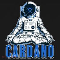 Cardano Mediating Yoga Astronaut Crypto Currency Women's Hoodie thumb 2