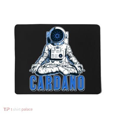 Cardano Mediating Yoga Astronaut Crypto Currency Mousepad