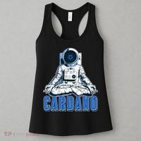 Cardano Mediating Yoga Astronaut Crypto Currency Women's Tank Top thumb 3