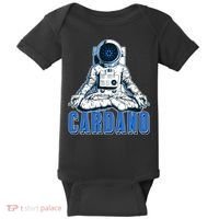 Cardano Mediating Yoga Astronaut Crypto Currency Baby Bodysuit thumb 0