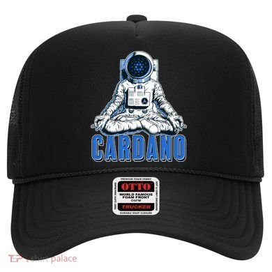 Cardano Mediating Yoga Astronaut Crypto Currency Hat