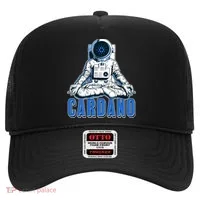 Cardano Mediating Yoga Astronaut Crypto Currency Hat thumb 0