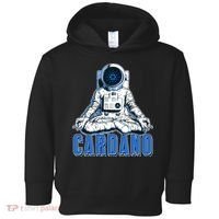 Cardano Mediating Yoga Astronaut Crypto Currency Toddler Hoodie thumb 0