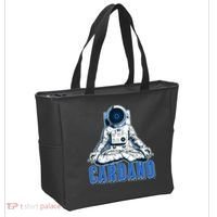 Cardano Mediating Yoga Astronaut Crypto Currency Tote Bag thumb 2