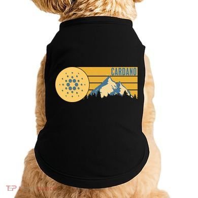 Cardano Vintage Mountains Crypto Currency Doggie Tank