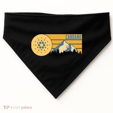 Cardano Vintage Mountains Crypto Currency USA-Made Doggie Bandana