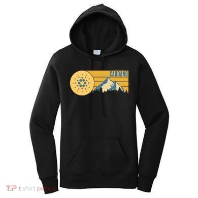 Cardano Vintage Mountains Crypto Currency Women's Hoodie
