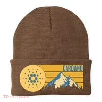 Cardano Vintage Mountains Crypto Currency Beanie thumb 0
