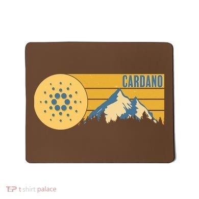 Cardano Vintage Mountains Crypto Currency Mousepad