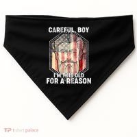 Careful Boy I'm This Old For A Reason USA-Made Doggie Bandana thumb 0