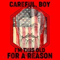 Careful Boy I'm This Old For A Reason Santa Hat thumb 1