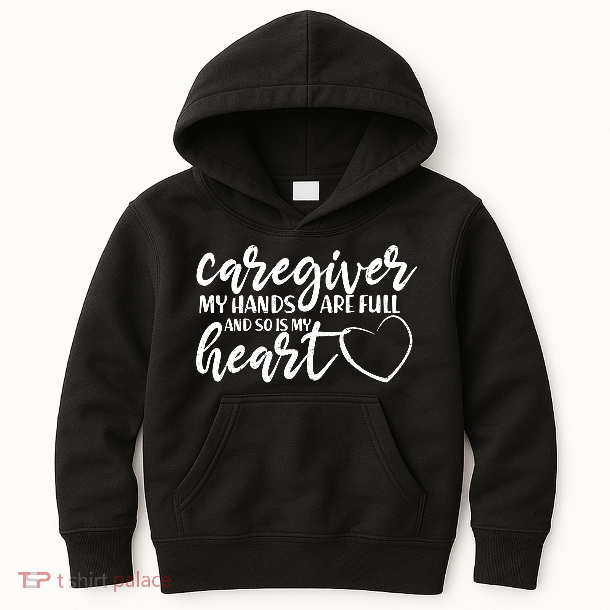 Caregiver My Hands Are Full and So Is My Heart Kids Hoodie