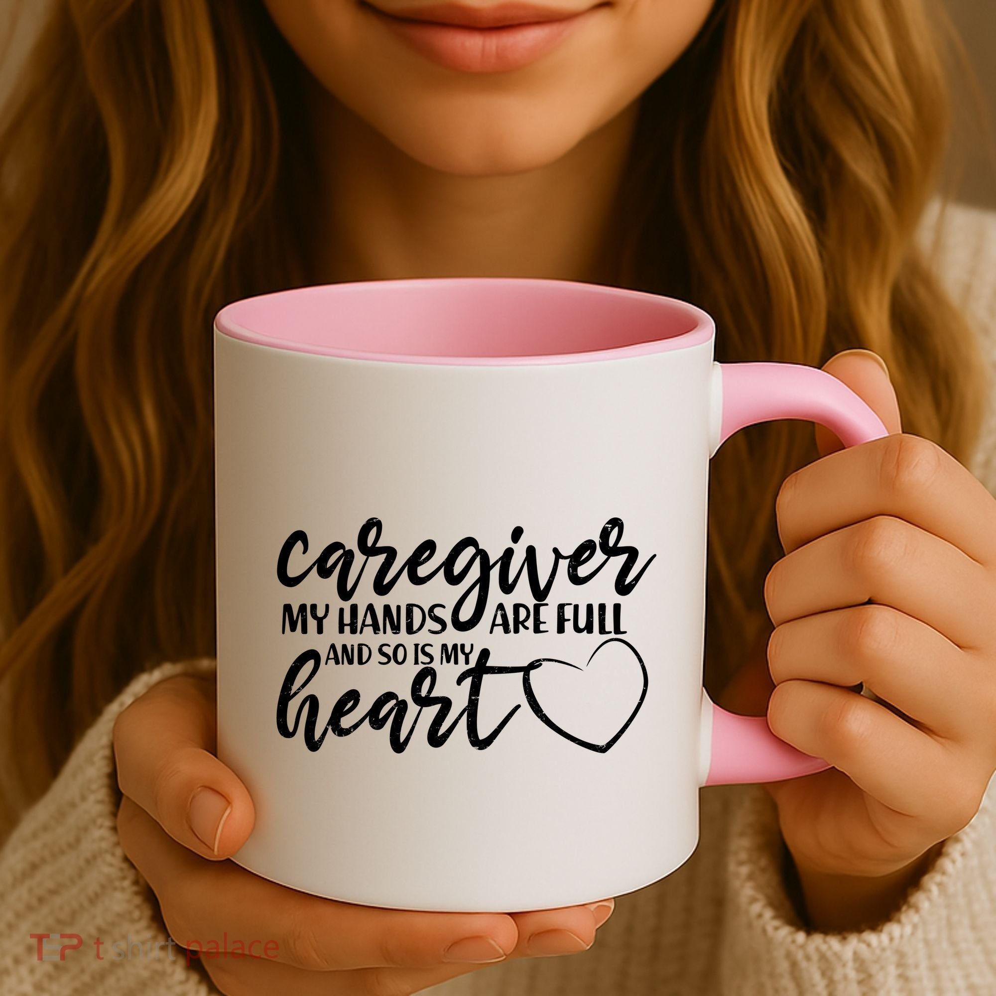 Caregiver My Hands Are Full and So Is My Heart Coffee Mug