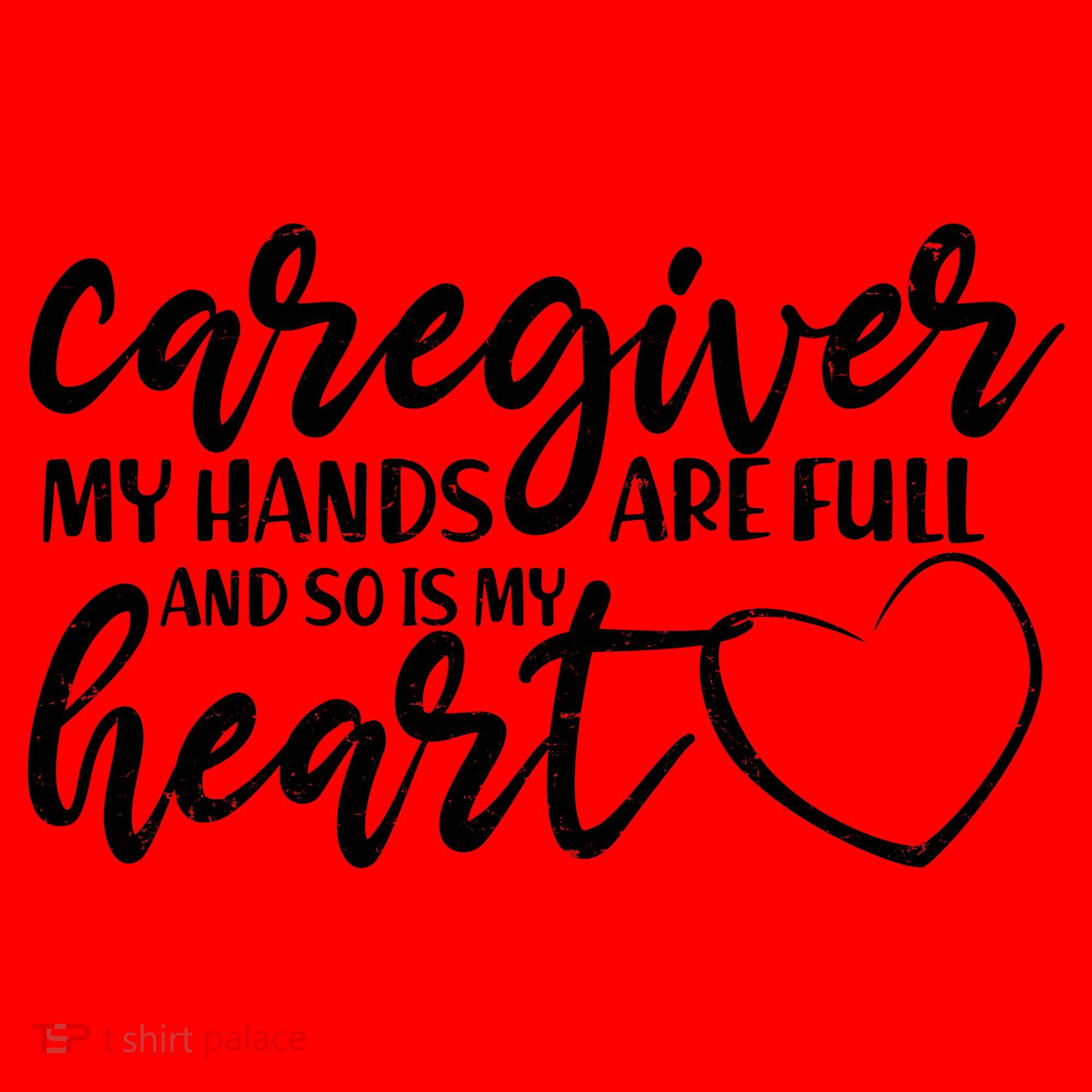 Caregiver My Hands Are Full and So Is My Heart Santa Hat