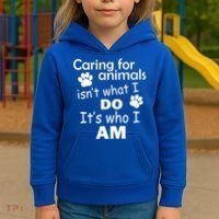 Caring For Animals Isn't What I Do It's Who I Am Kids Hoodie thumb 3