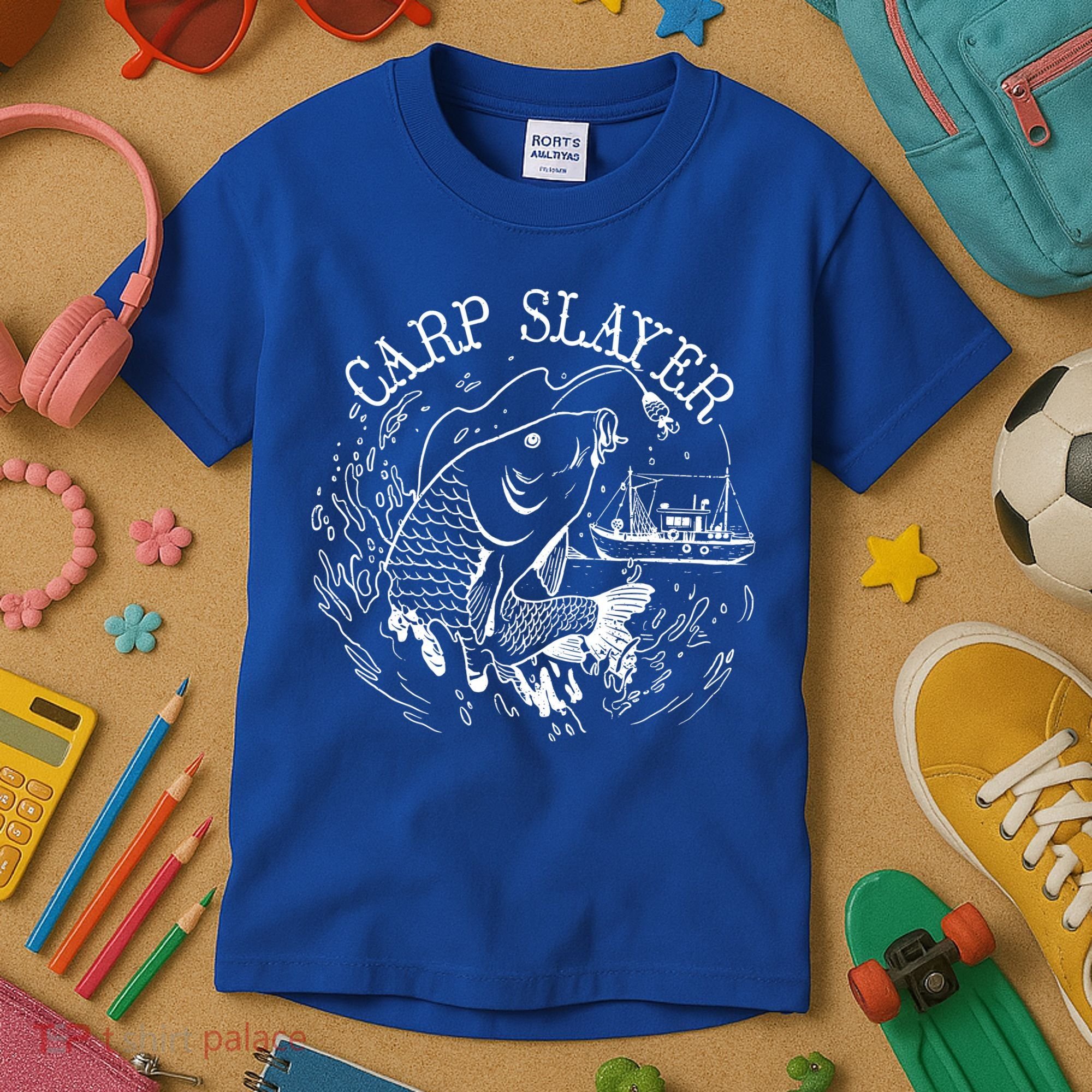 Carp Slayer Fishline Kids T-Shirt