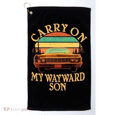 Carry On My Wayward Son Golf Towel