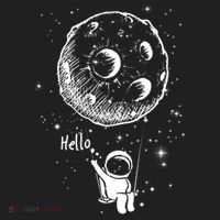Cartoon Astronaut Moon Swing Women's Sweatshirt thumb 2