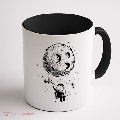 Cartoon Astronaut Moon Swing Coffee Mug back