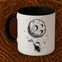 Cartoon Astronaut Moon Swing Coffee Mug thumb 2