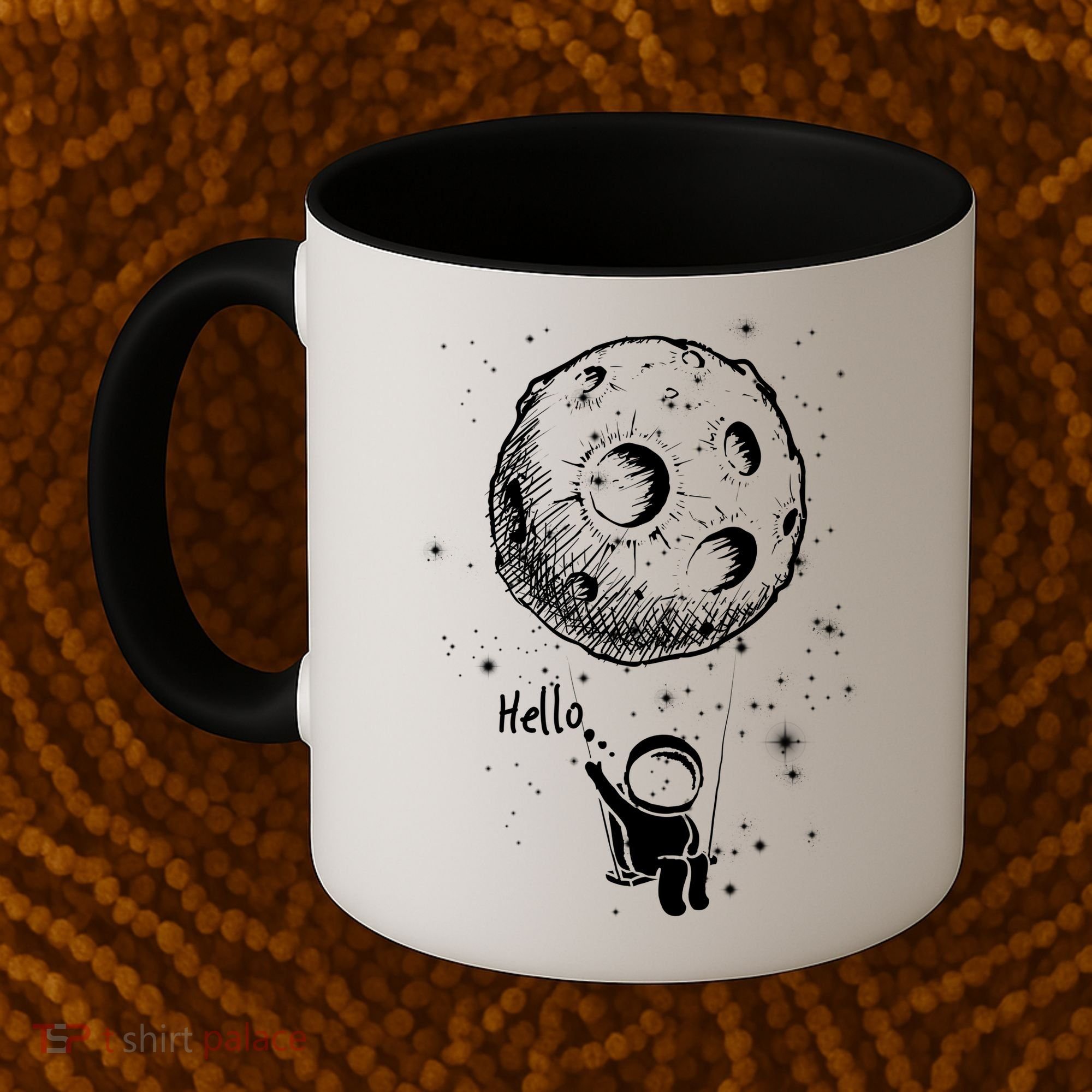 Cartoon Astronaut Moon Swing Coffee Mug