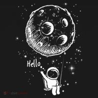Cartoon Astronaut Moon Swing Polo thumb 3