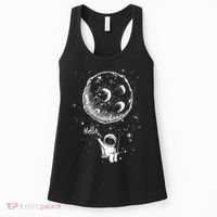 Cartoon Astronaut Moon Swing Women's Tank Top thumb 0