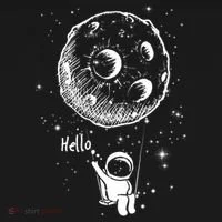 Cartoon Astronaut Moon Swing Baby Bodysuit thumb 2