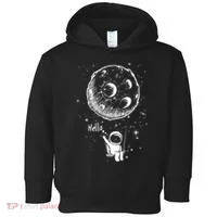 Cartoon Astronaut Moon Swing Toddler Hoodie thumb 0