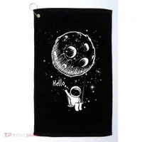 Cartoon Astronaut Moon Swing Golf Towel thumb 0