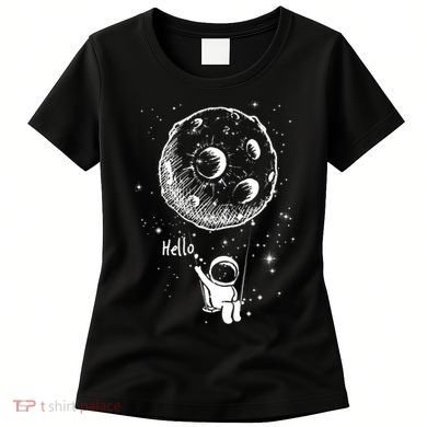 Cartoon Astronaut Moon Swing Women's T-Shirt