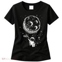 Cartoon Astronaut Moon Swing Women's T-Shirt thumb 0