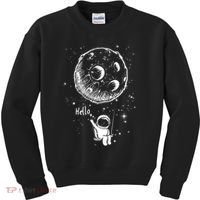 Cartoon Astronaut Moon Swing Kids Sweatshirt thumb 0