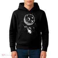 Cartoon Astronaut Moon Swing Kids Hoodie thumb 4