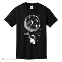 Cartoon Astronaut Moon Swing Kids T-Shirt thumb 0