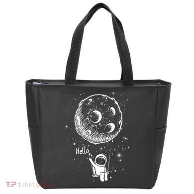 Cartoon Astronaut Moon Swing Tote Bag